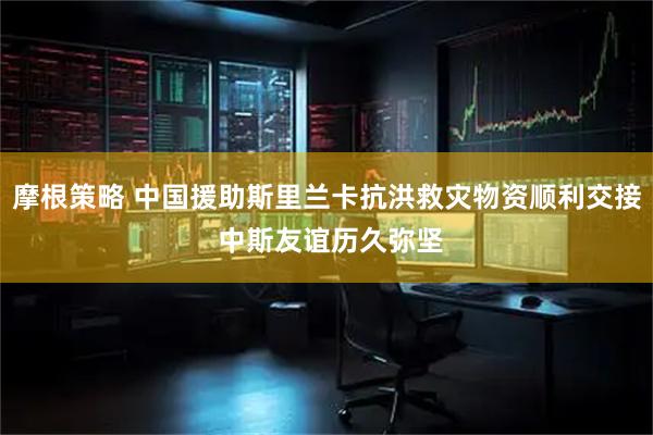 摩根策略 中国援助斯里兰卡抗洪救灾物资顺利交接 中斯友谊历久弥坚